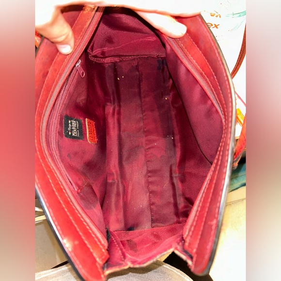 VINTAGE Italian 🇮🇹 Leather Top Handle Barrel bag Wilson’s Pelle Studios - Picture 10 of 14